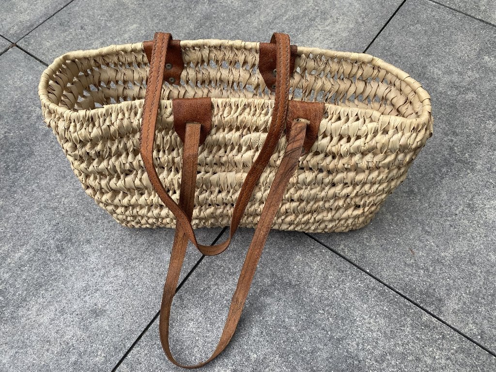 rieten strandtas, Ophalen, Zo goed als nieuw, Beige, Overige typen
