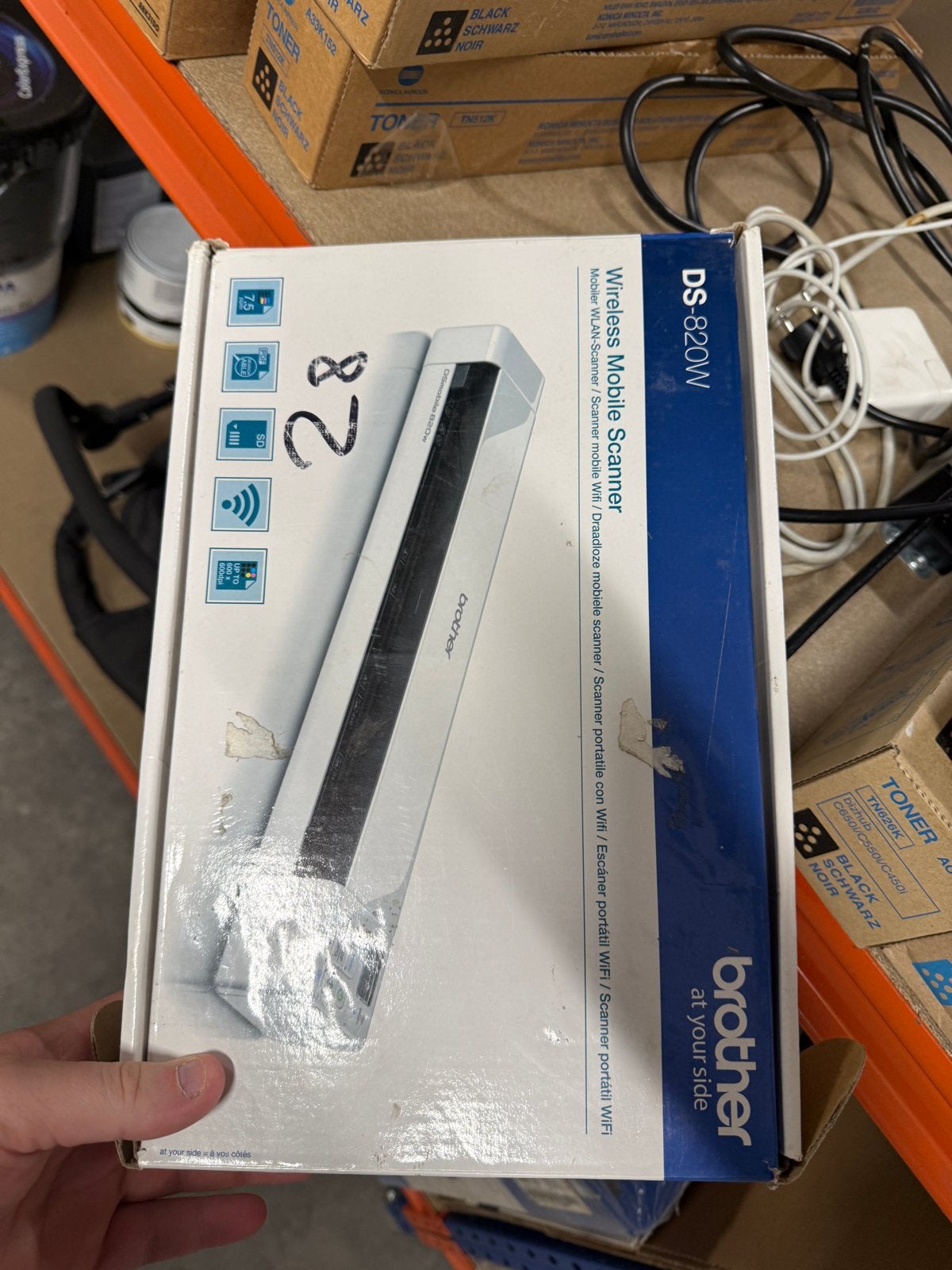 Brother DS-820W Draadloze Mobiele Scanner - ZGAN, Computers en Software, Scanners, Zo goed als nieuw, Mobiele scanner, Ingebouwde Wi-Fi