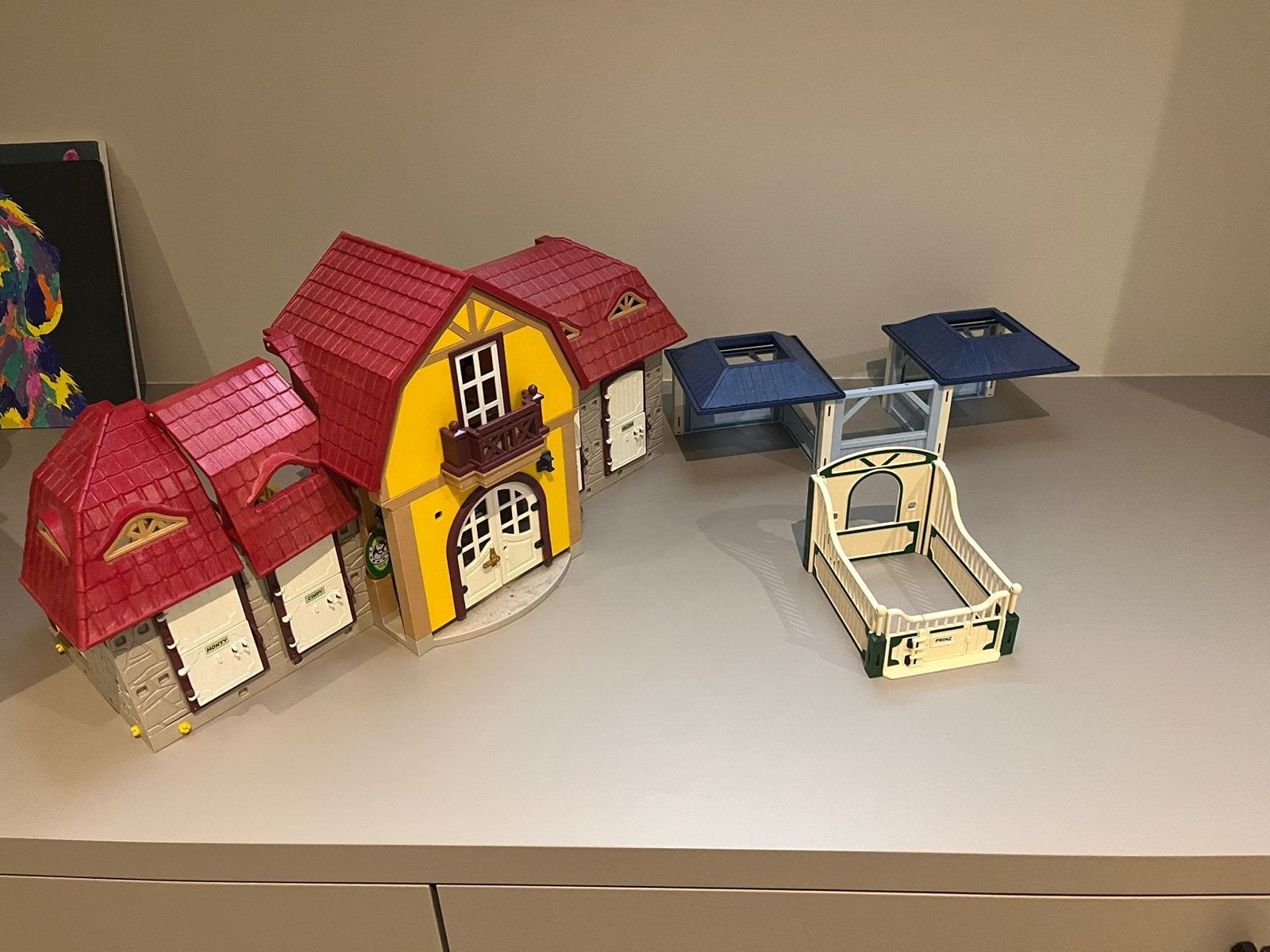 Grote Playmobil Partij: Manege, School, Huis, Kasteel en mee, Ophalen, Gebruikt, Gebouw, Complete set