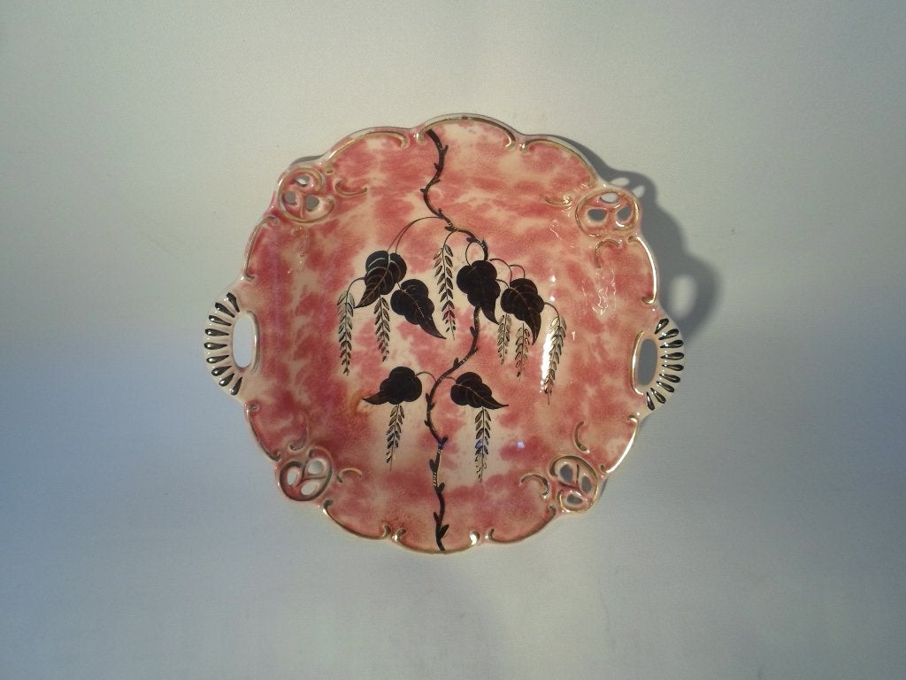 Flora Gouda Robijn Schaal, Antiek en Kunst, Ophalen of Verzenden