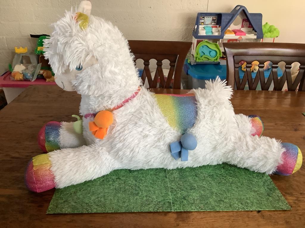 Grote zachte witte alpaca/lama knuffel - Steun KIKA, Overige typen, Ophalen of Verzenden, Zo goed als nieuw, Middelgroot (20 tot 80 cm)