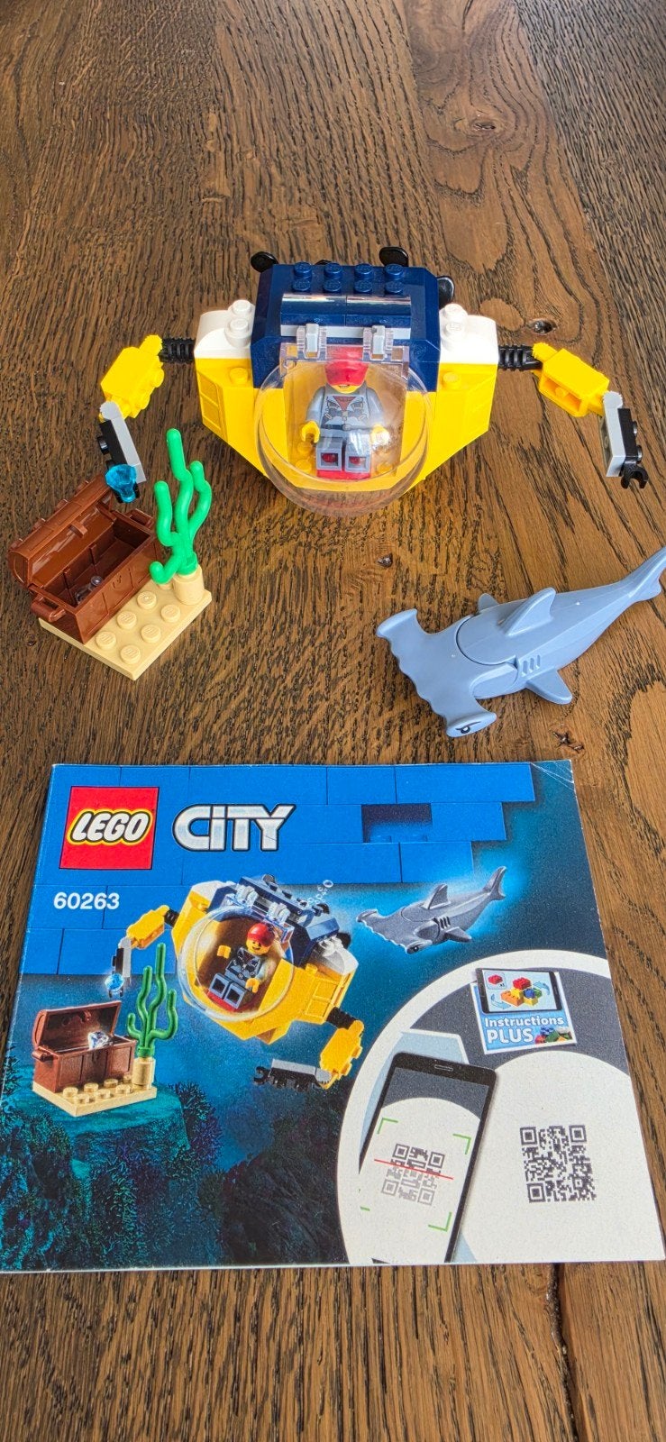 LEGO City 60263 Oceaan Mini-onderzeeër met haai en schat, City, Lego, Compleet, Ophalen of Verzenden