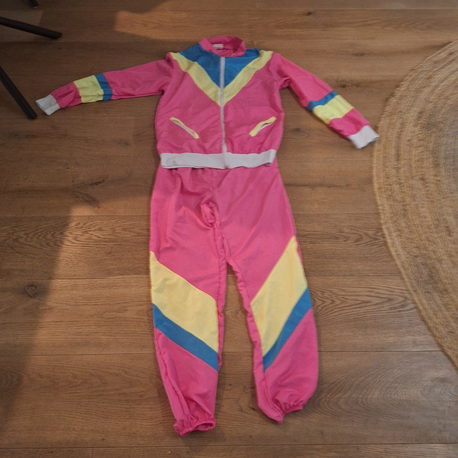 fout trainingspak 80's 90's disco gabber retro S/M, Carnaval, Verzenden, Zo goed als nieuw, Kleding