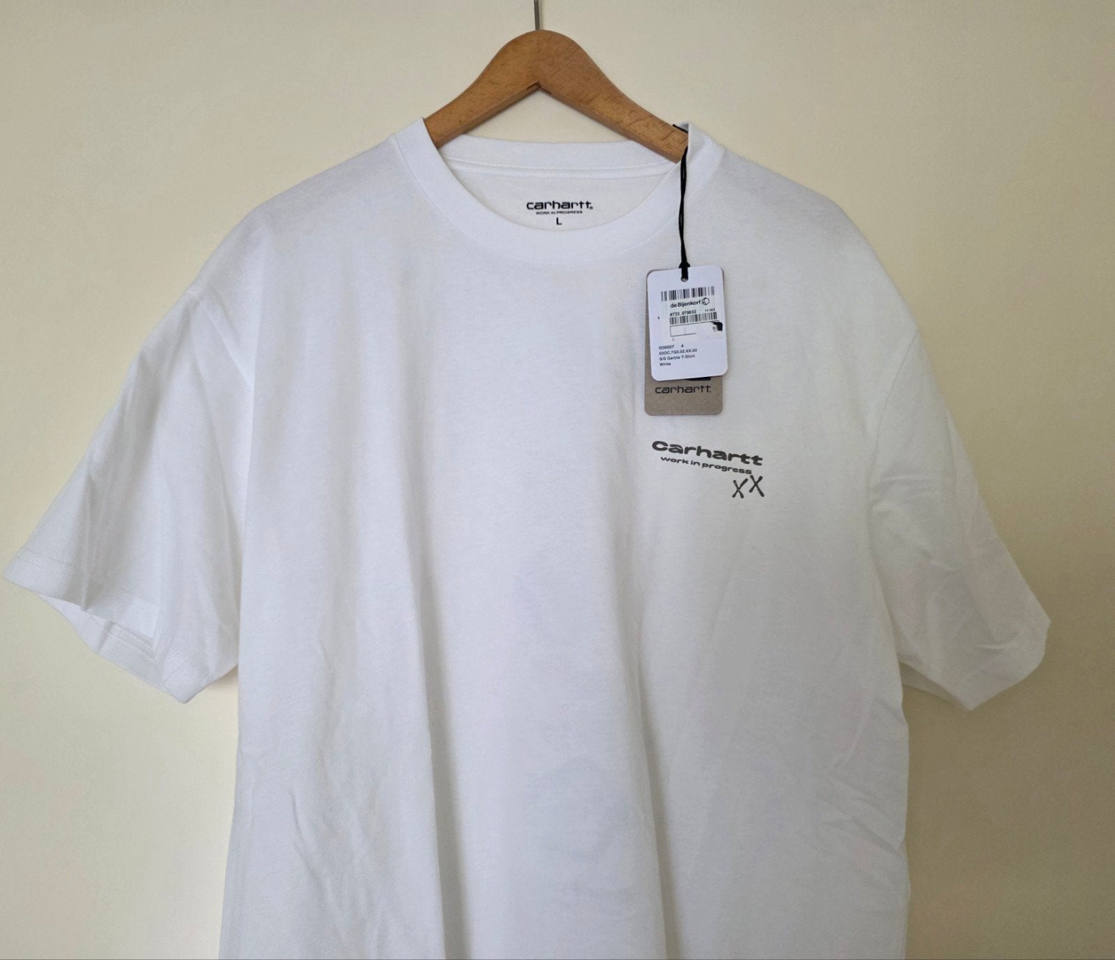 Origineel Carhartt T-shirt - Maat L - Nieuw met kaartjes, Kleding | Heren, T-shirts, Maat 52/54 (L), Wit, Carhartt, Nieuw
