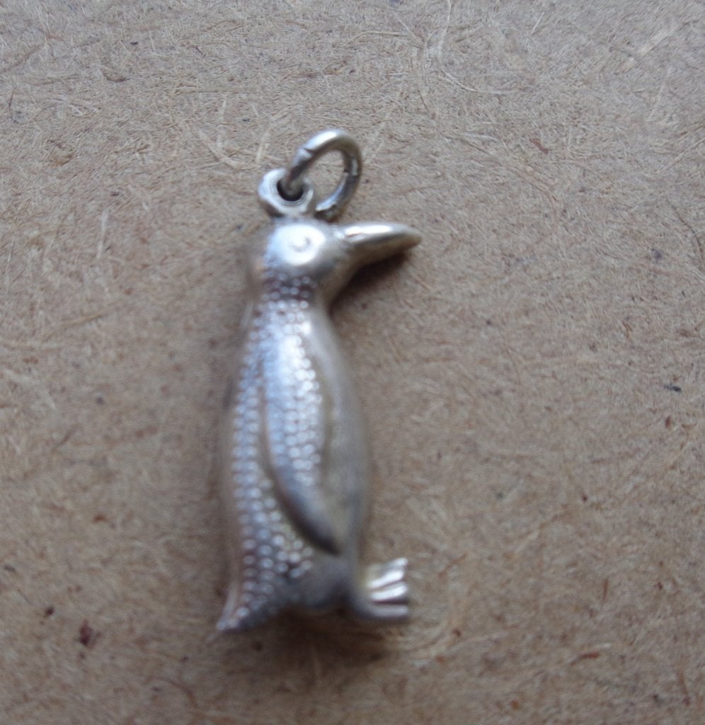 zilveren vintage bedel pinguin [641], Overige merken, Ophalen of Verzenden, Zo goed als nieuw, 1 bedel