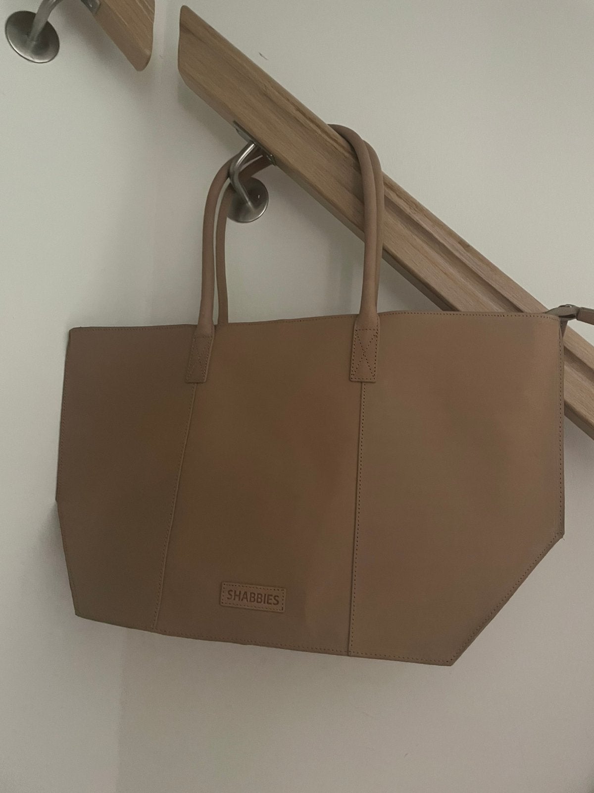 Lederen shabbies tas, Ophalen of Verzenden, Nieuw, Bruin, Handtas