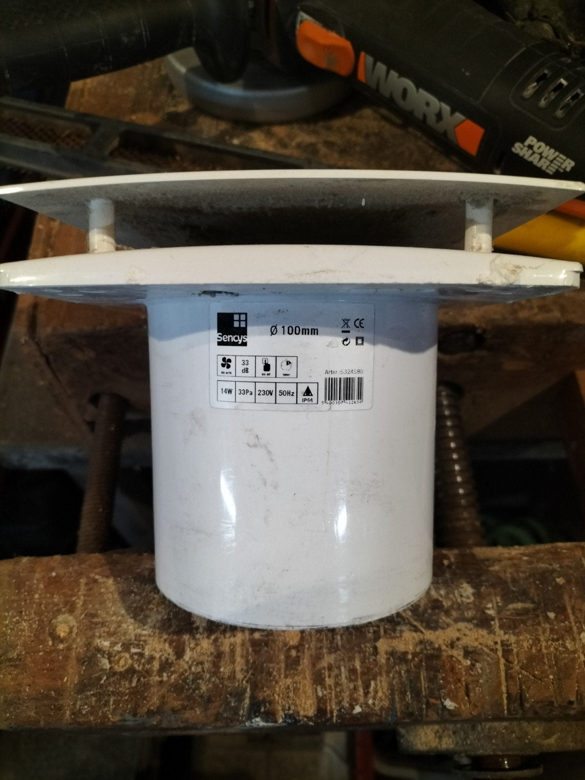 Sencys Ventilator/Afzuiger Ø100mm - Wit, Doe-het-zelf en Verbouw, Ventilatie en Afzuiging, Ophalen of Verzenden
