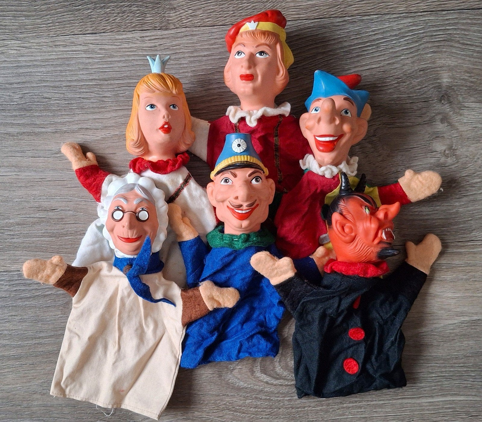 Vintage poppenkastpoppen set - Jan Klaasen, Kinderen en Baby's, Ophalen of Verzenden, Gebruikt, Overige typen