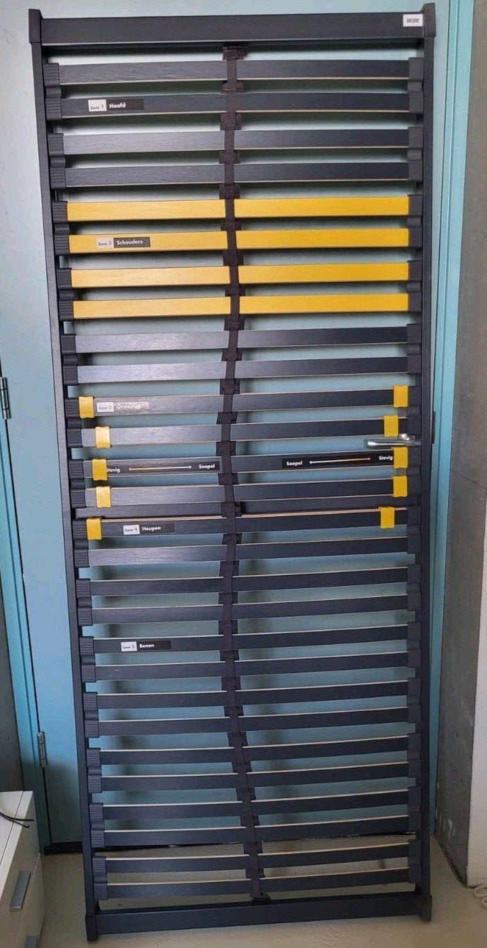 2 lattenbodem 80x200 cm met verstelbare zones, Ophalen, Eenpersoons, Nieuw, 80 cm