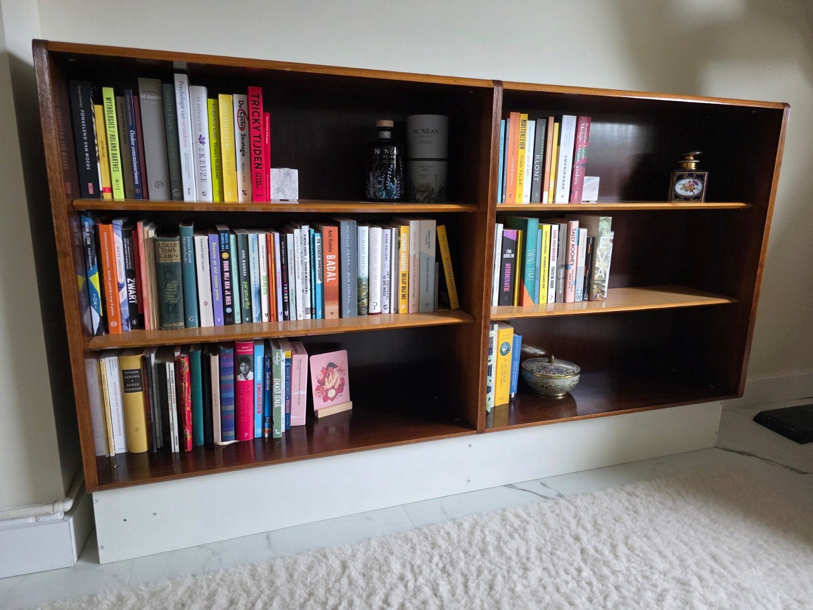 Vintage design teak boekenkast, Huis en Inrichting, Ophalen, Met plank(en), 100 tot 150 cm, 150 tot 200 cm