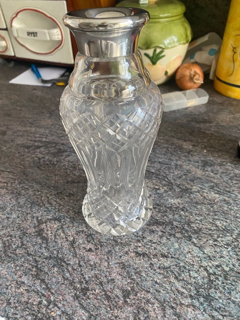 Vaasje met Zilveren Montuur, Antiek en Kunst, Antiek | Glas en Kristal, Ophalen of Verzenden