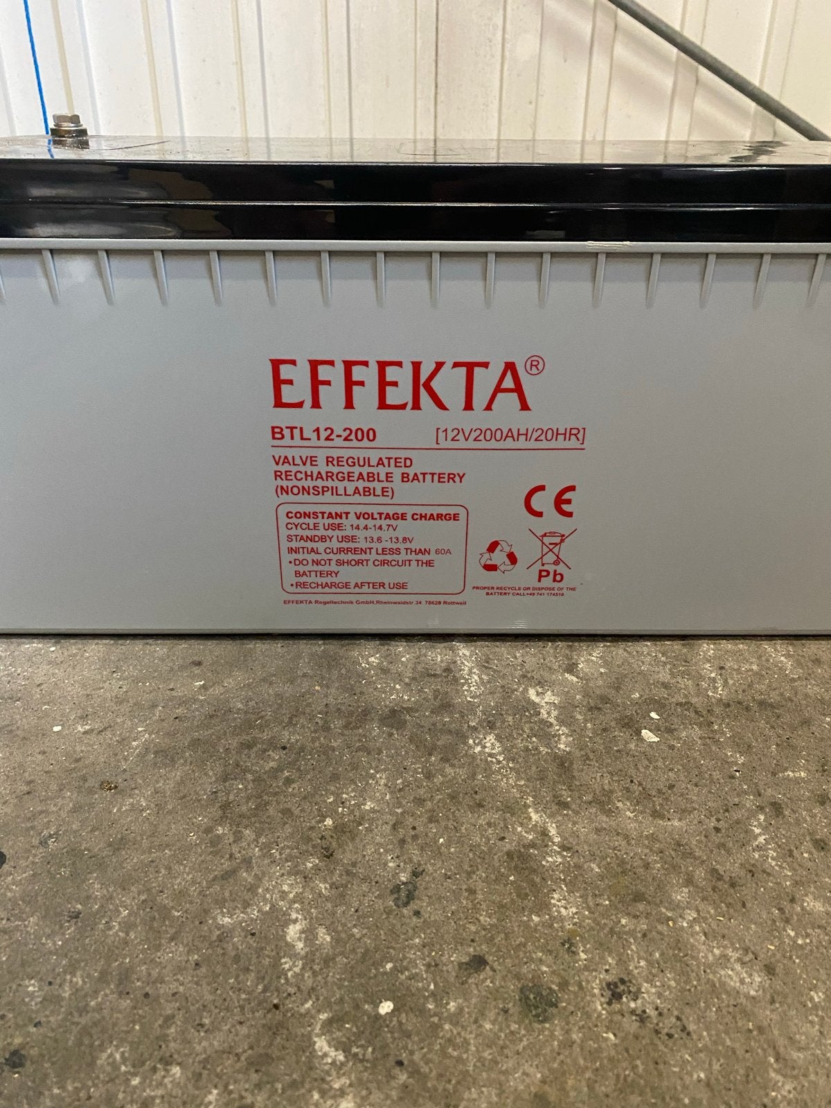 EFFEKTA BTL12-200 Loodaccu 12V 200Ah, Gebruikt