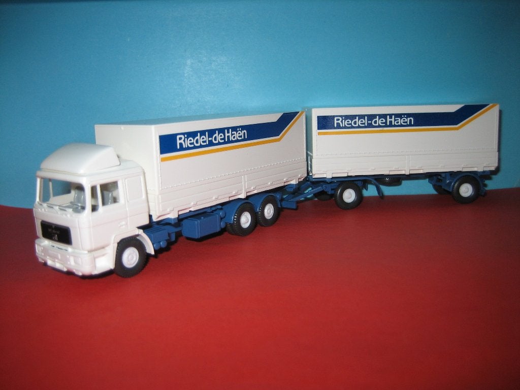 Wiking  Riedel de Haen  MAN combi met afzetbakken, Ophalen of Verzenden, Nieuw, Bus of Vrachtwagen, Wiking