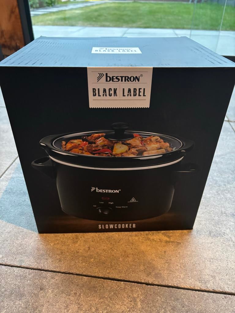 Bestron Black Label Slowcooker - Nieuw in doos, Witgoed en Apparatuur, Slowcookers, Ophalen, Nieuw