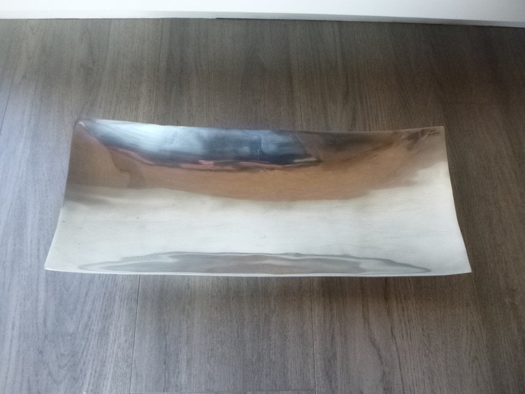 BOB aluminium schaal, afm. 61,5 x 24,5cm    zgan, Overige materialen, Schaal, Ophalen of Verzenden, Zo goed als nieuw