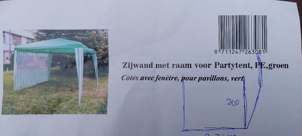parytent, Partytent, Minder dan 4 meter, Zo goed als nieuw, 2 meter of meer