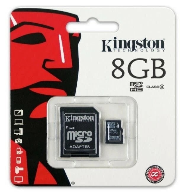 Kingston 8GB Micro SD Card SDHC TF Class 4, Audio, Tv en Foto, Kingston, Overige apparaten, 8 GB, Nieuw