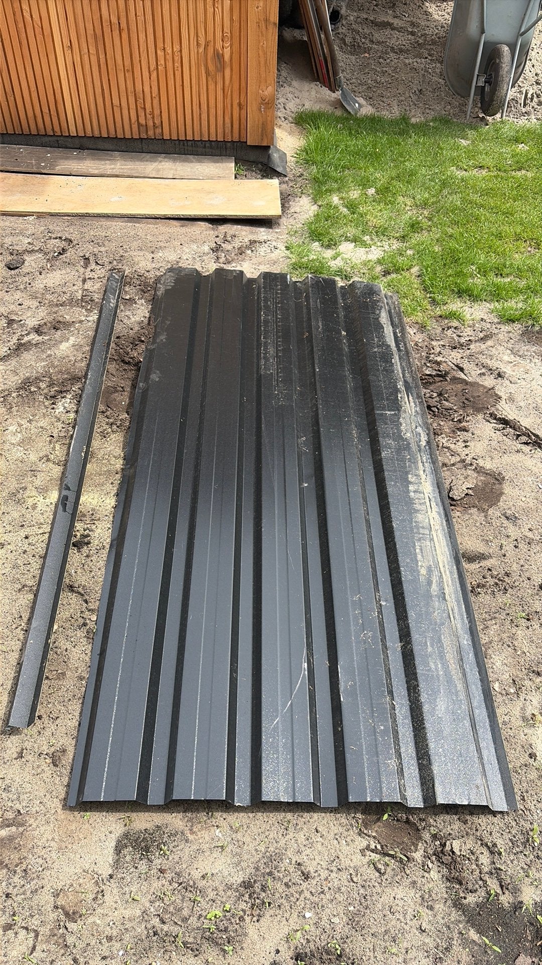 Gratis stuk damwand en lekdorpel, Doe-het-zelf en Verbouw, Gebruikt, Zwart, Overige typen, Ophalen of Verzenden