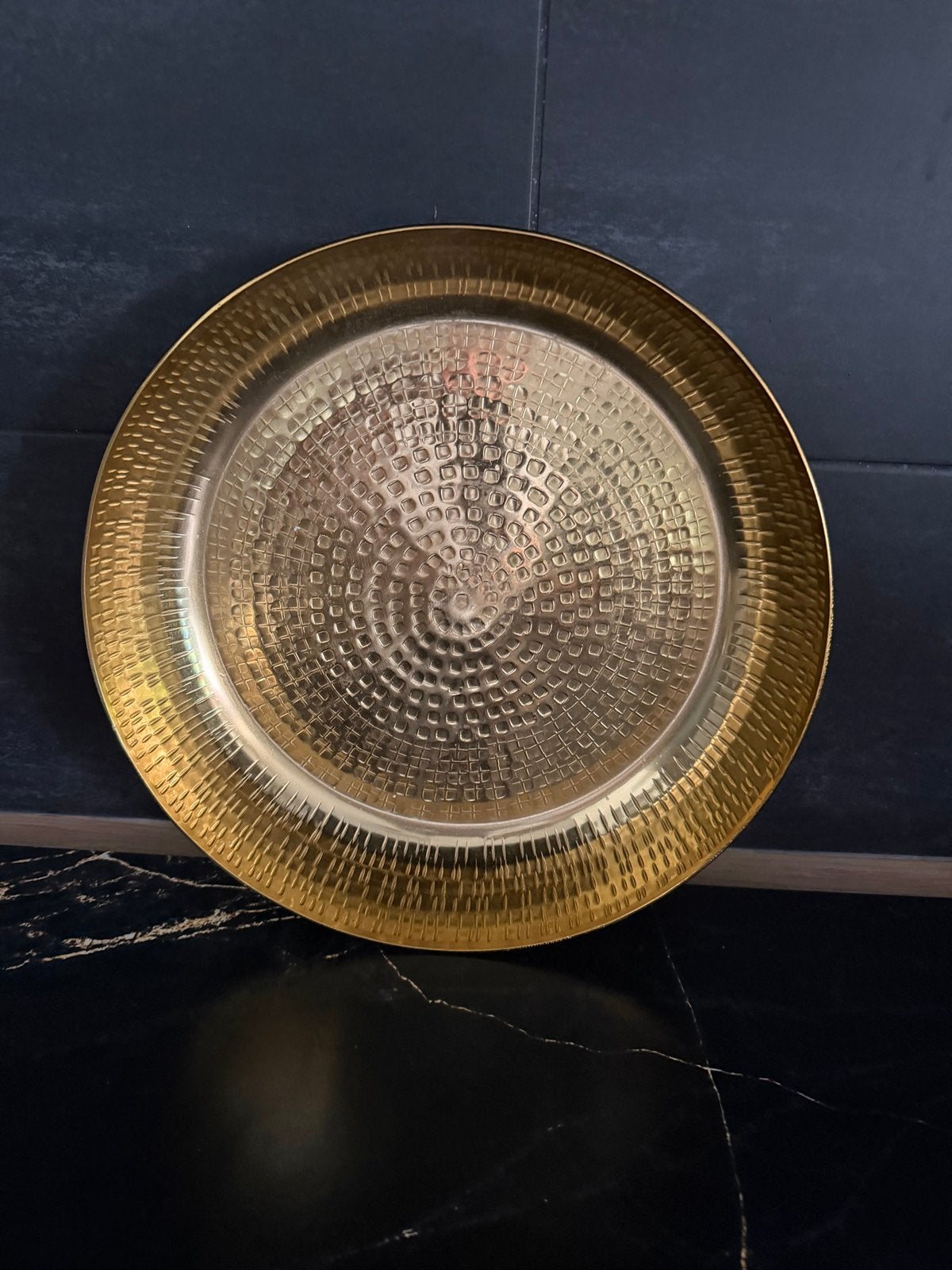 Sissy-Boy decoratieschaal zwart/goud - Ø 30 cm, H 6,5 cm, Huis en Inrichting, Schaal, Rond, Ophalen of Verzenden, Zo goed als nieuw