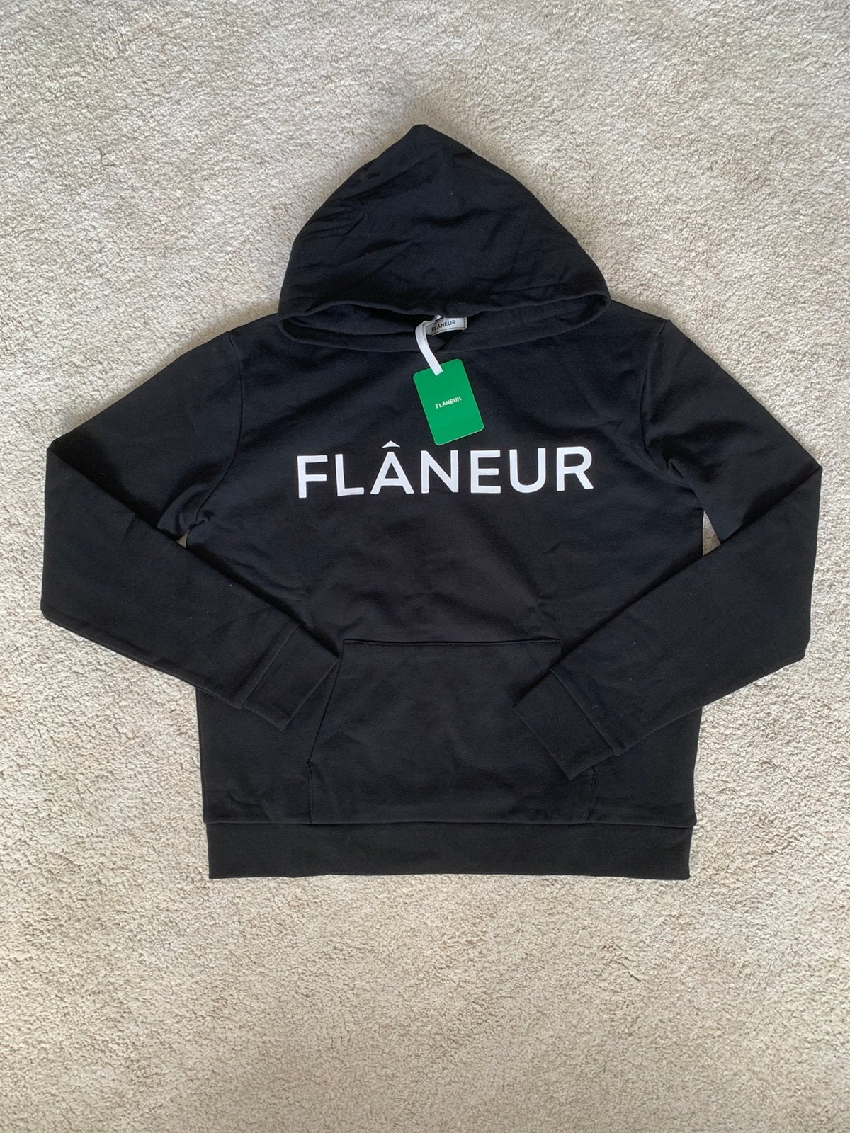 Flâneur hoodie zwart maten S, M, L, Kleding | Heren, Ophalen of Verzenden, Nieuw, Overige maten, Zwart