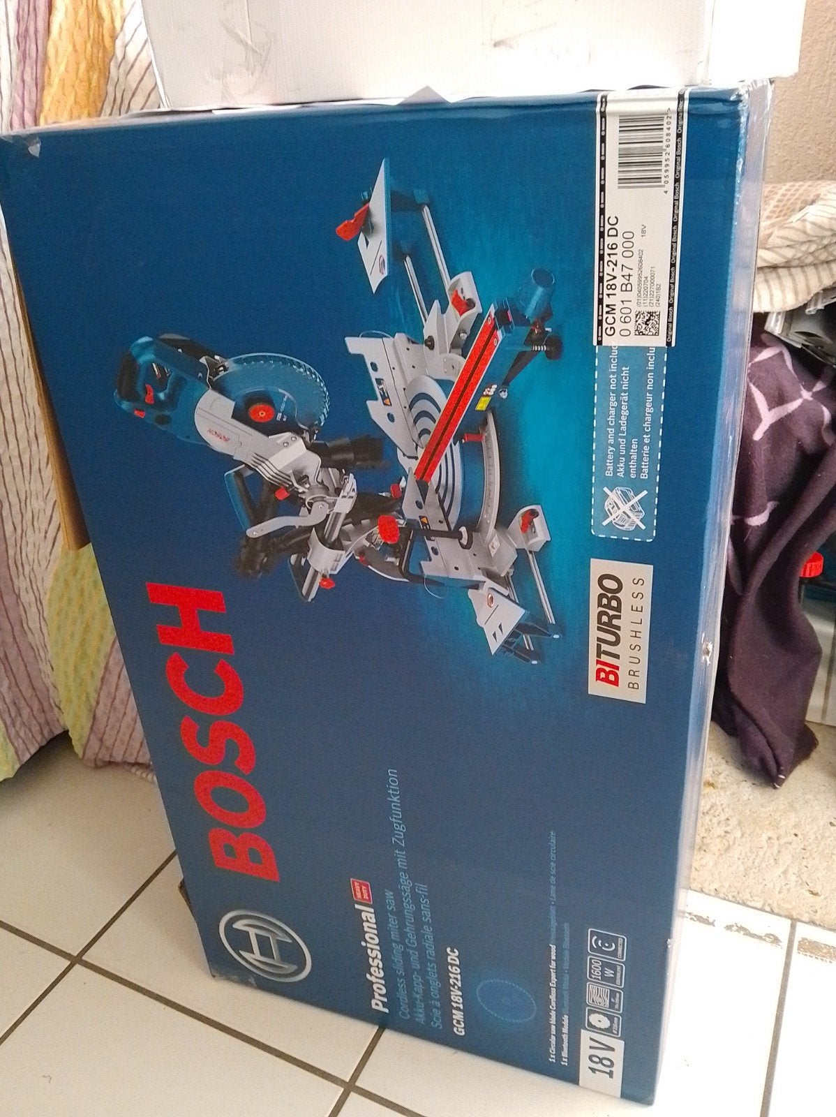 Bosch Professional GCM 18V-216 DC Afkortzaag nieuw garantie, 70 mm of meer, Ophalen of Verzenden, Zo goed als nieuw, Afkortzaag