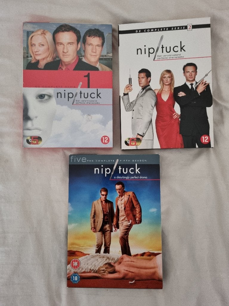 3 seizoen van Nip Tuck op DVD, Drama, Seizoen 5, Vanaf 12 jaar, Gebruikt