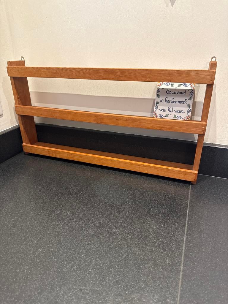 Houten Bordenrekje / Kruidenrekje - 3 Lagen, Ophalen of Verzenden, Gebruikt