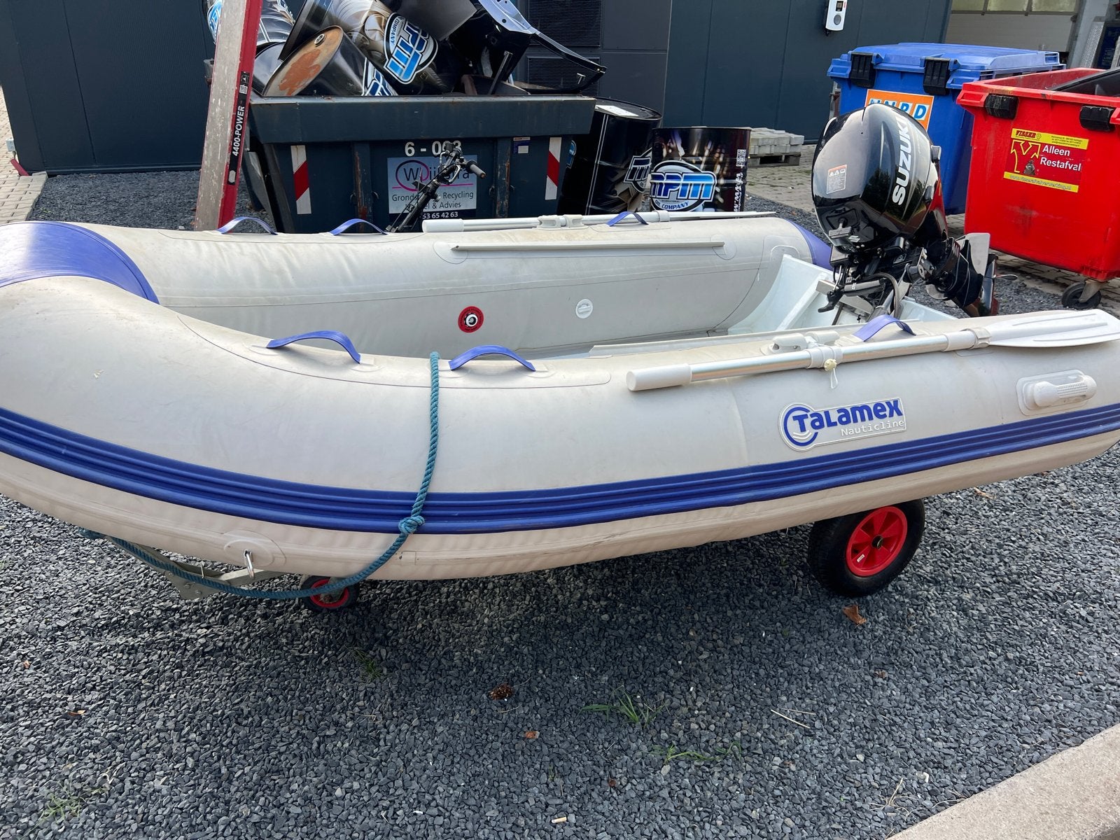 Talamex bijboot met 8pk Suzuki buitenboordmotor, Ophalen, Gebruikt
