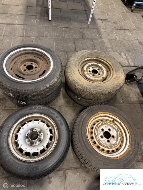 Partij W108 W110 W111 W114 W115 SL Kroonkurk oldtimer velgen, Auto-onderdelen, Gebruikt, Velg(en), Ophalen of Verzenden