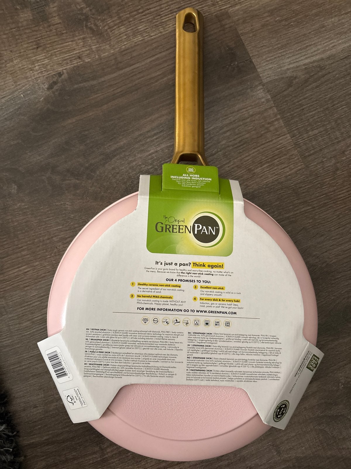 GreenPan Padova Reserve Koekenpan Pink blush - Nieuw, Antiaanbaklaag, Nieuw, Ophalen of Verzenden, GreenPan