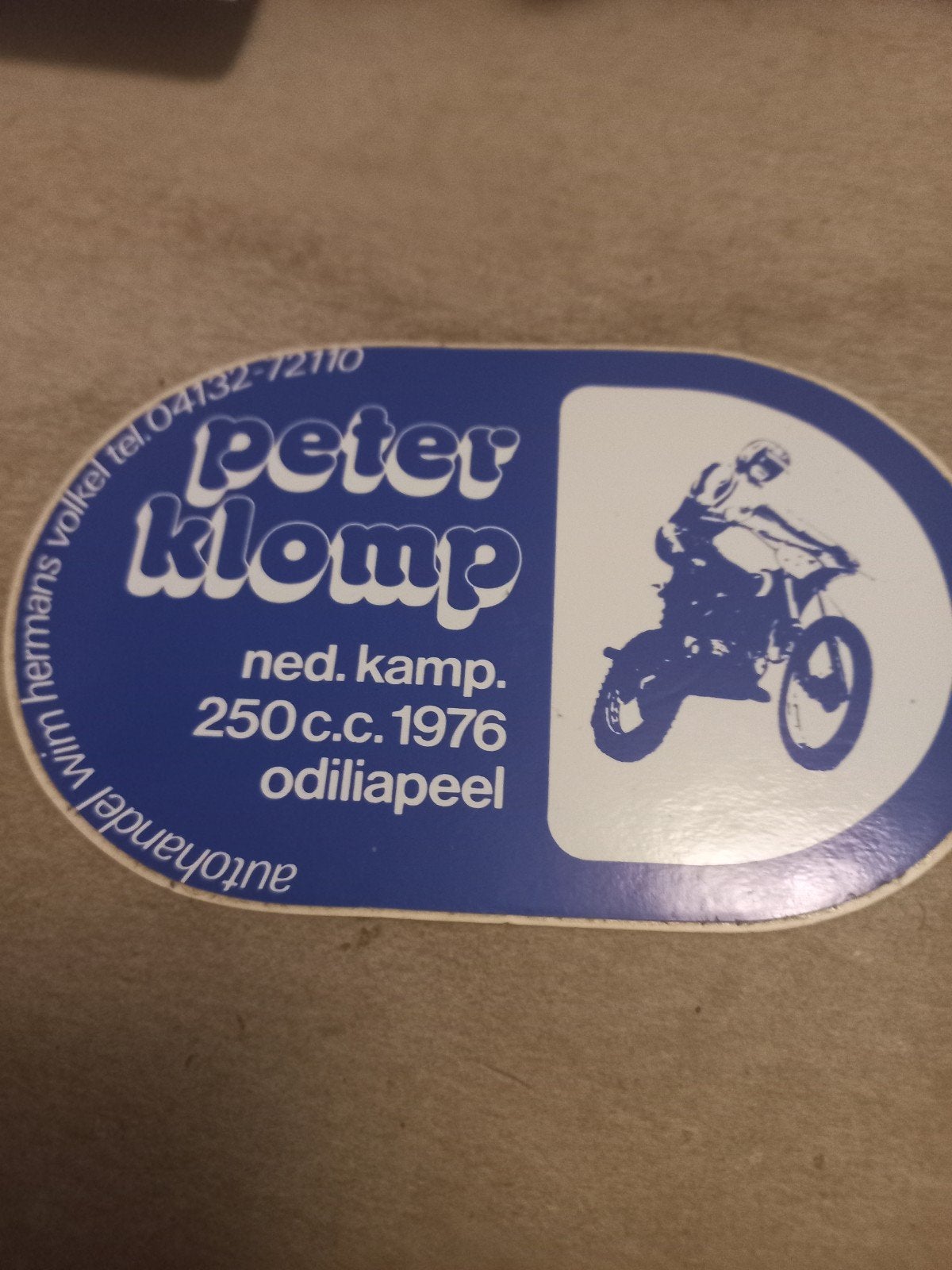 Peter Klomp Crossmotor 250cc 1976, Ophalen of Verzenden