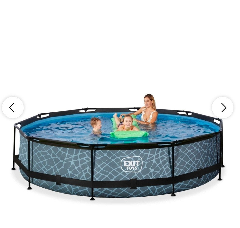 Zo goed als nieuw EXIT Toys zwembad met krachtige pomp, Tuin en Terras, Zwembaden, Ophalen, Minder dan 80 cm, Rond, 300 cm of meer