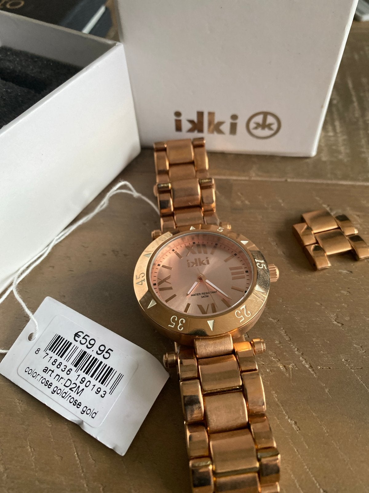 IKKI Roségoud Polshorloge - Nieuw met kaartje, Overige merken, Staal, Polshorloge, Nieuw