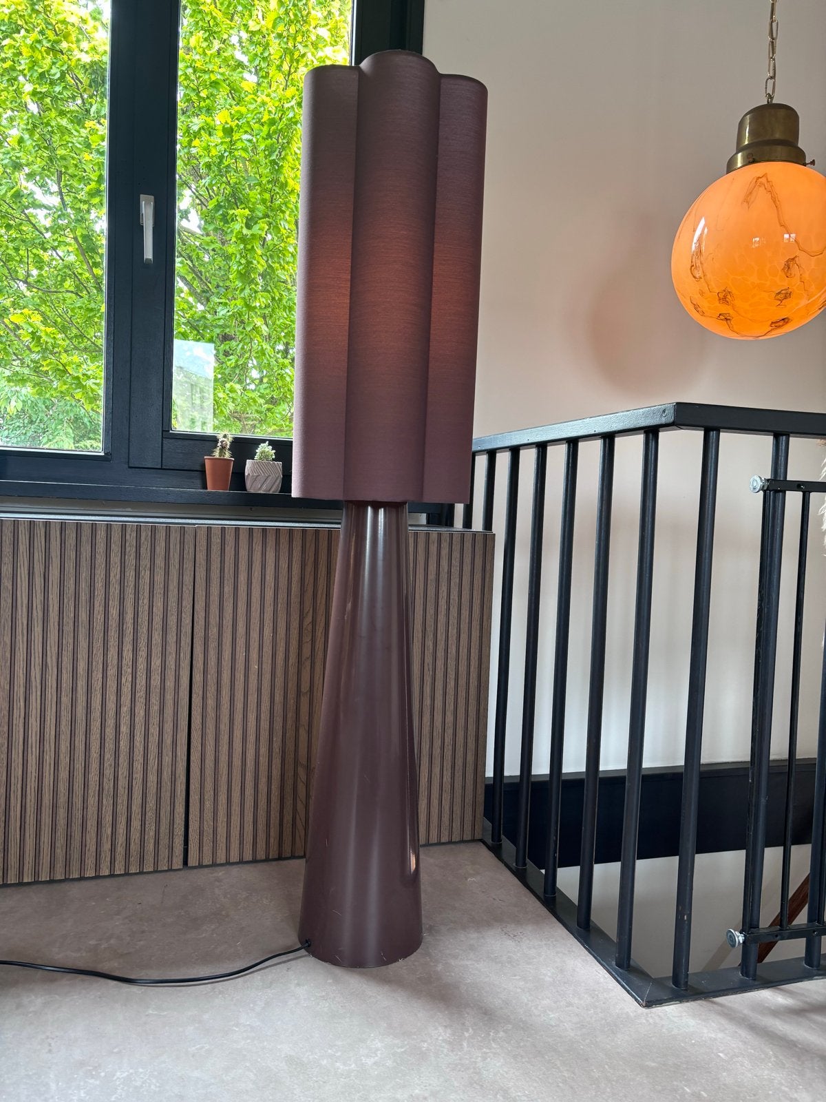 Kwantum vloerlamp pandia retro, Ophalen, Gebruikt, Stof, 150 tot 200 cm