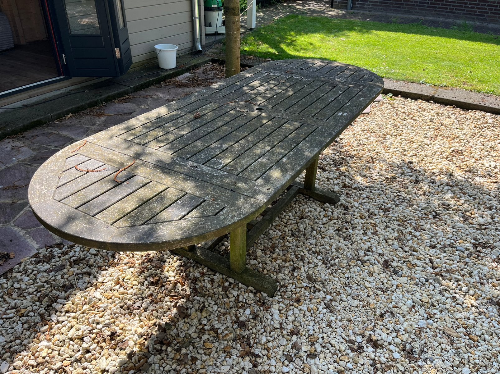 Tuintafel teak van teak en garden, Tuin en Terras, Tuintafels, Ophalen, Zo goed als nieuw, Rechthoekig, Teakhout