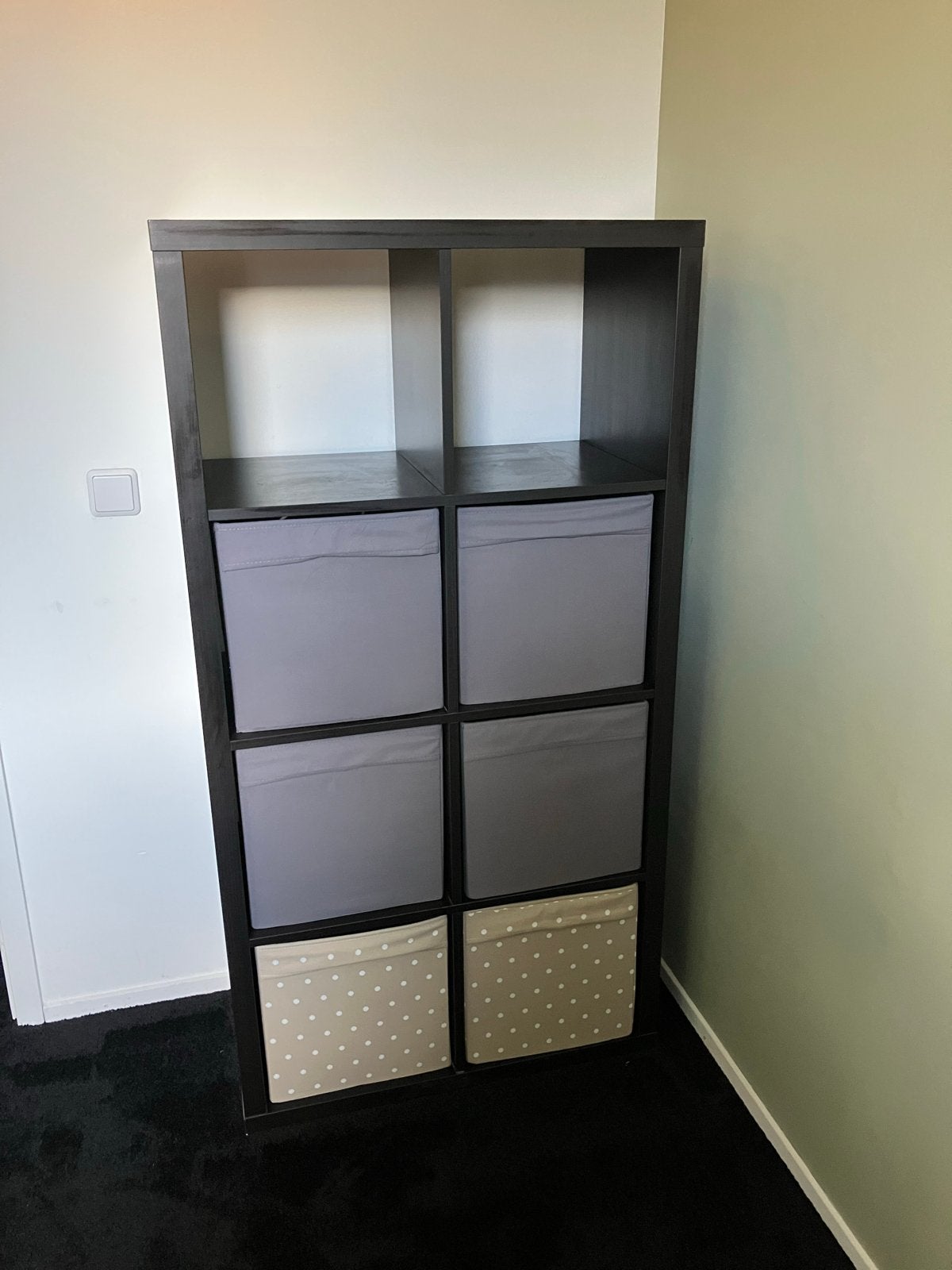 IKEA Kallax Kast 8 vakken - Donkerbruin, Ophalen, Met plank(en), Gebruikt, 100 tot 150 cm