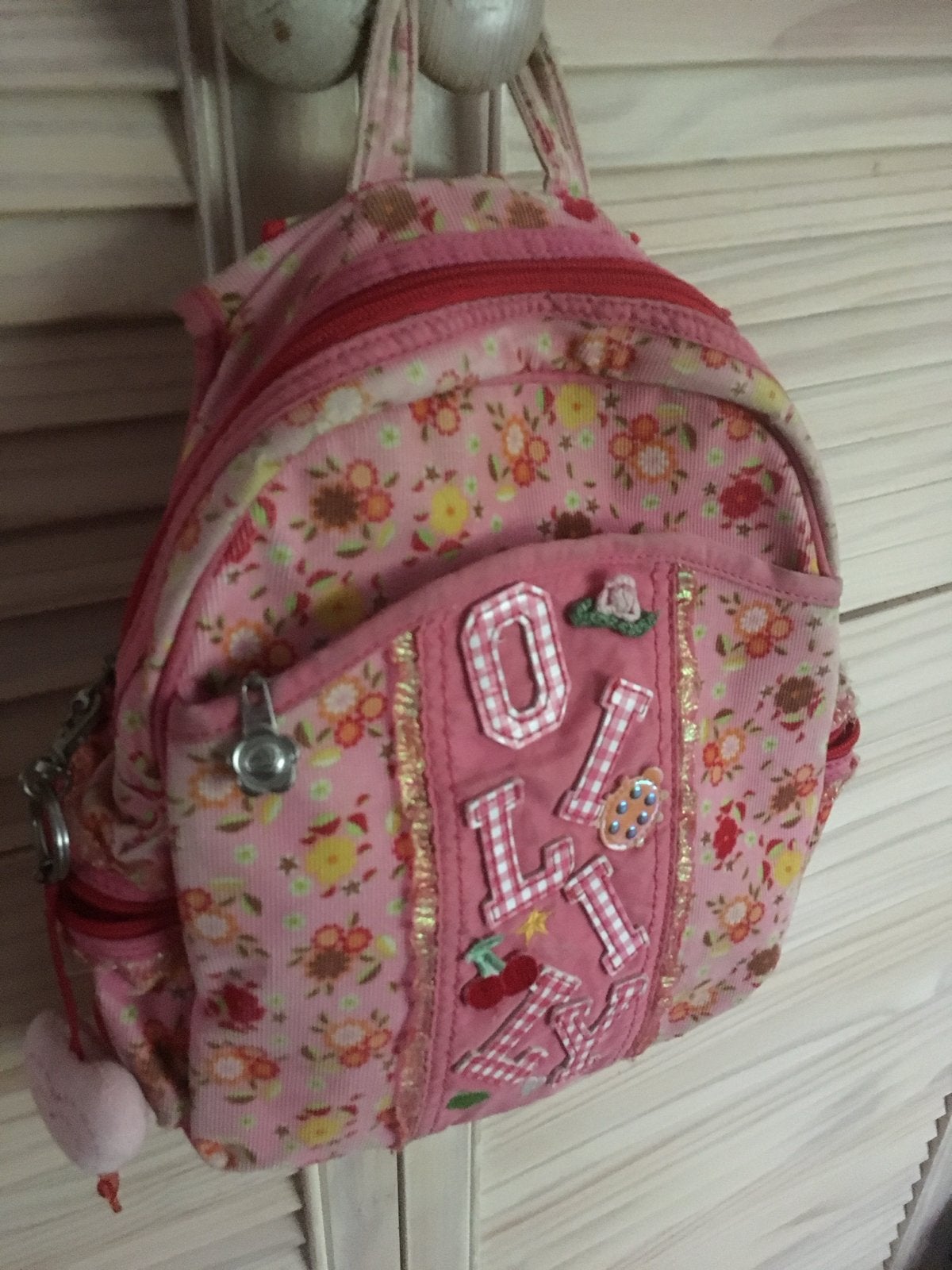 Oilily kinder rugtasje roze met bloemenprint, Ophalen of Verzenden, Gebruikt