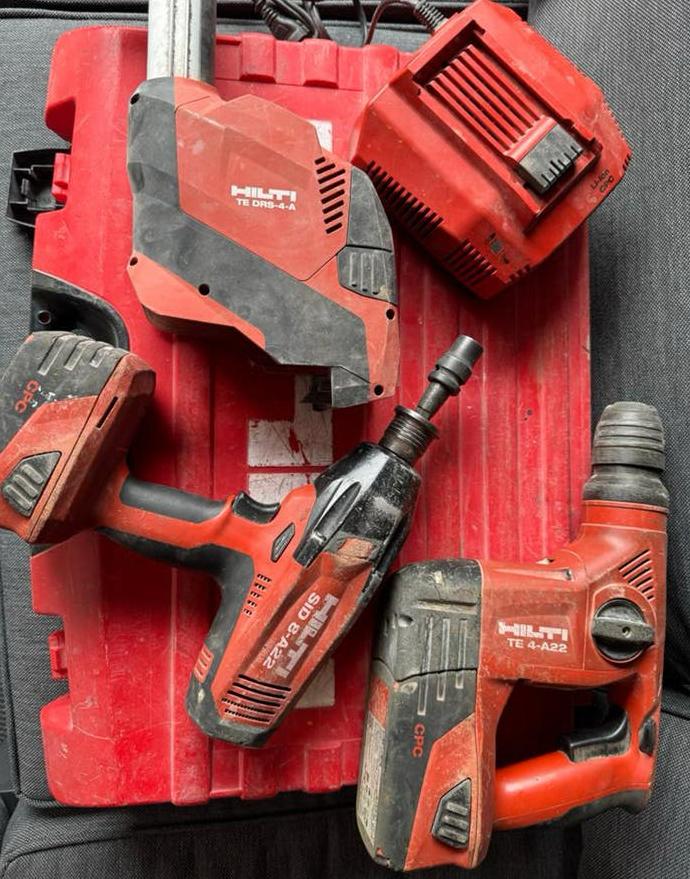 Hilti Accugereedschap Set: Slagschroefmachine & Boorhamer, Ophalen of Verzenden, Boor- en Schroefmachine, Klopboormechanisme, Gebruikt