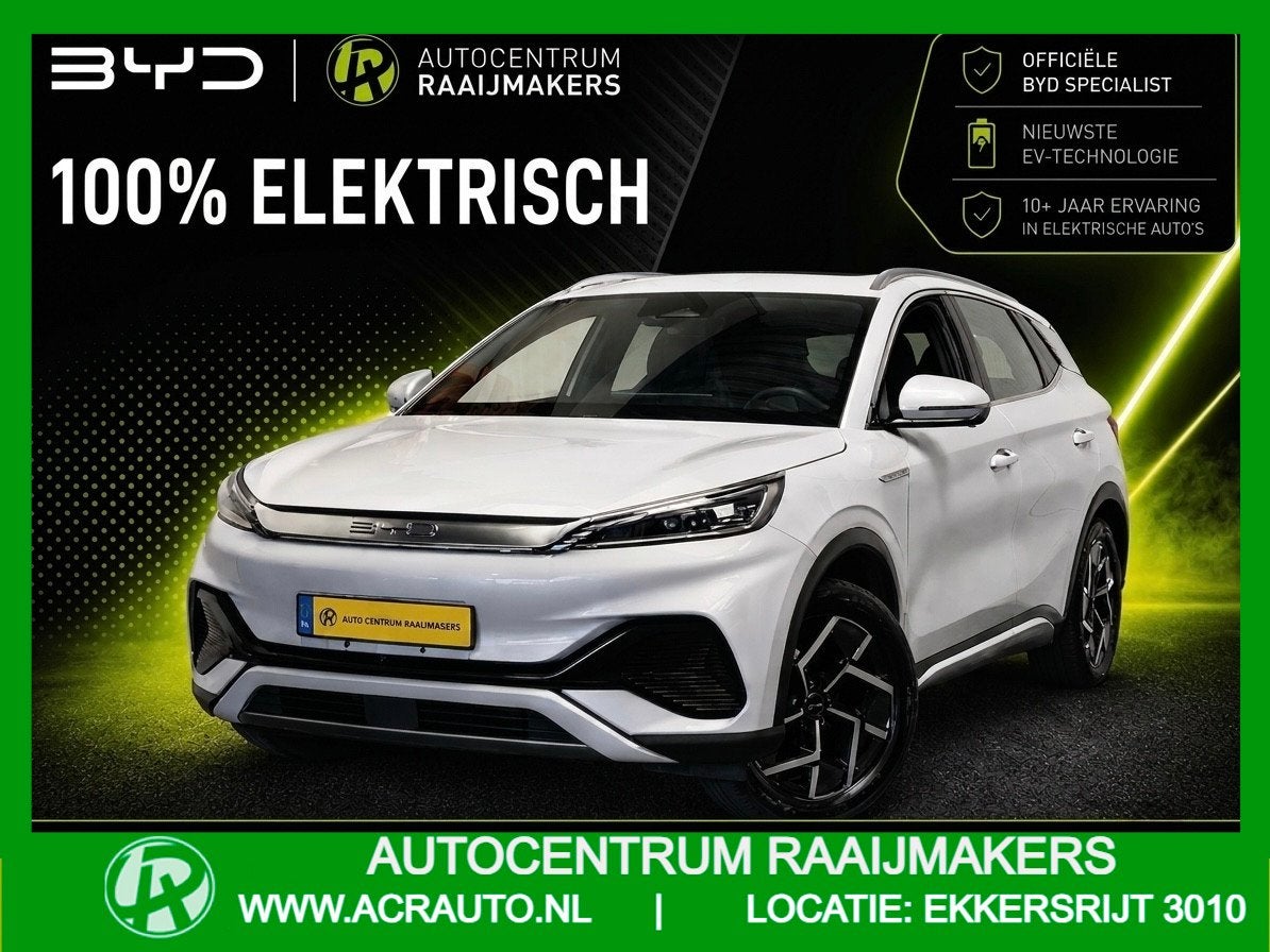 BYD ATTO 3 DESIGN 60 kWh WLTP 420 KM * 45 STUKS OP VOORRAAD*, Auto's, Dealer onderhouden, Gebruikt, 38 min, Wit