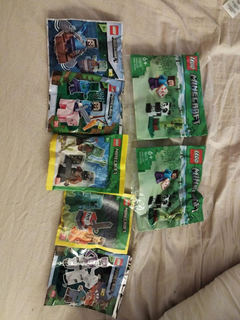 LEGO Minecraft Steve & Baby Panda + 4 andere sets nieuw, Ophalen, Nieuw