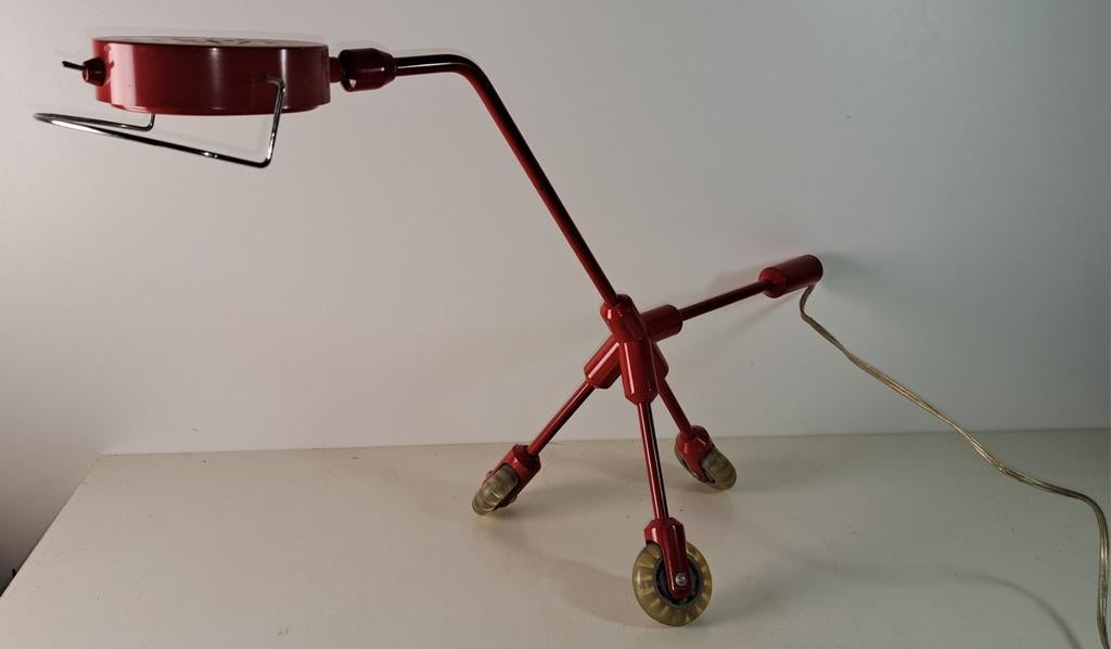 Vintage Ikea A0204 tafellamp - Rood, 65x39 cm, Huis en Inrichting, Lampen | Tafellampen, Ophalen of Verzenden