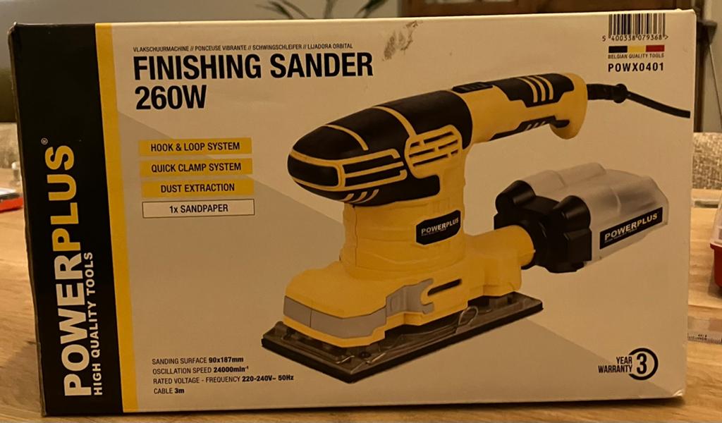 Zo goed als nieuw powerplus schuurmachine, Ophalen of Verzenden, Zo goed als nieuw, Minder dan 600 watt, Vlakschuurmachine
