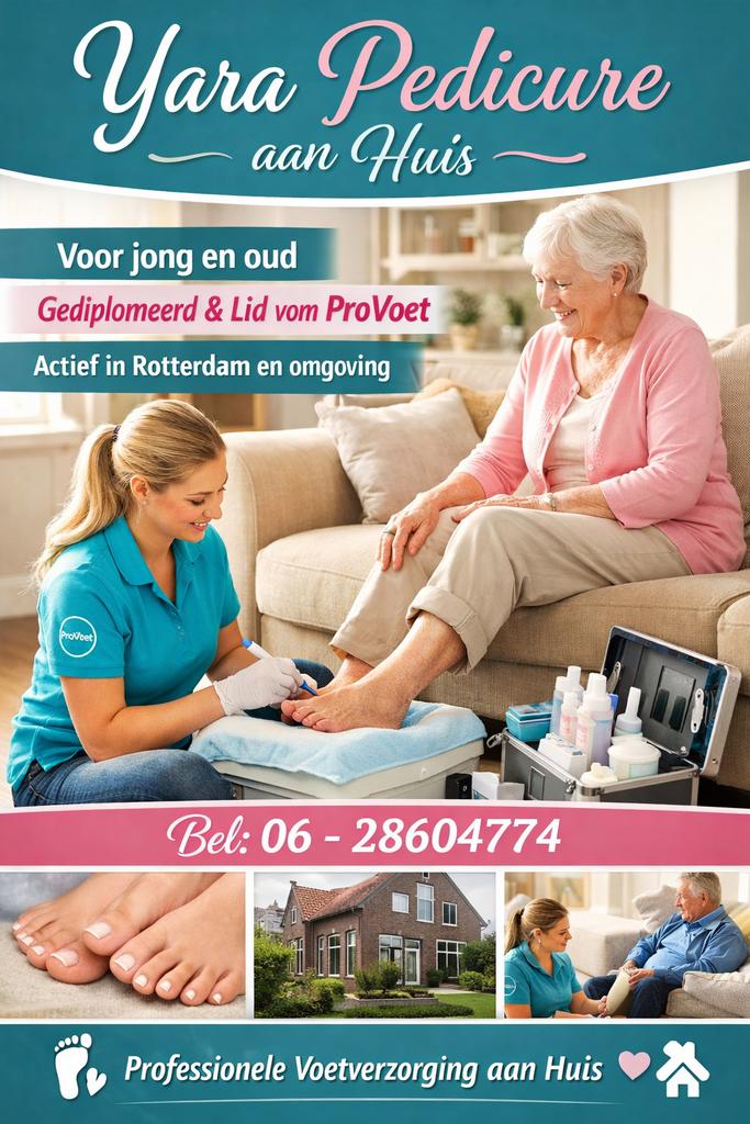 Pedicure aan huis, Komt aan huis, Nagels lakken