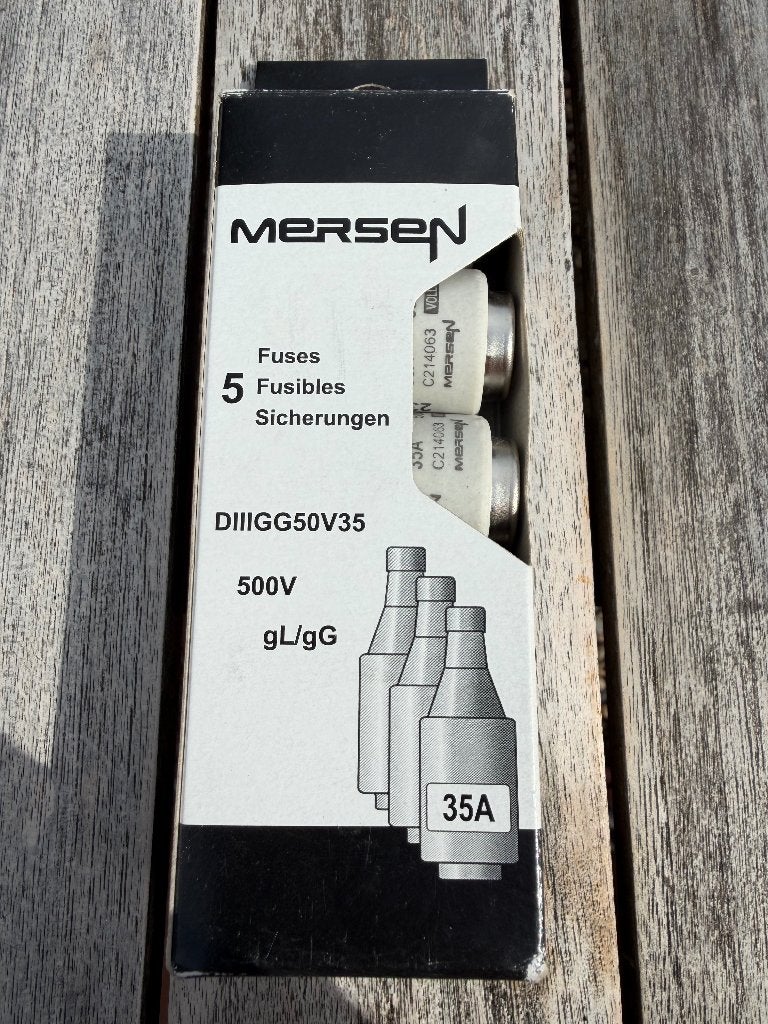 Smeltzekering Mersen zekeringen - 5 stuks 35A, Ophalen of Verzenden, Nieuw, Overige typen