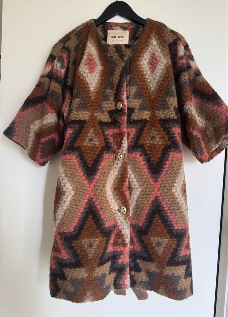 Mos Mosh Inca Vest Wol - Stijlvol en Warm maat M  bruin roze, Ophalen of Verzenden, Nieuw, Maat 38/40 (M), Bruin