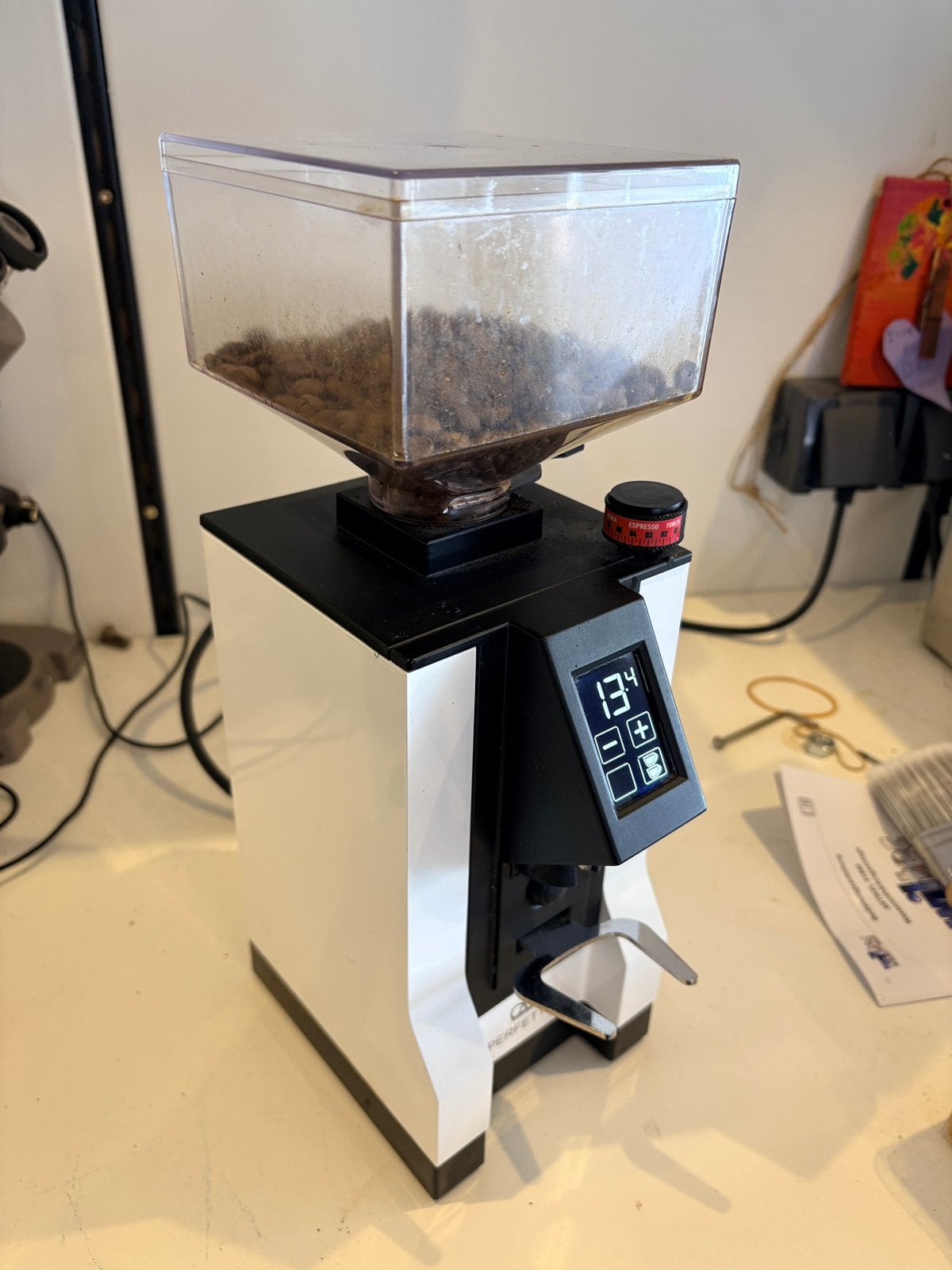 Eureka mignon prefetto maler, Espresso apparaat, 10 kopjes of meer, Zo goed als nieuw, Koffiebonen