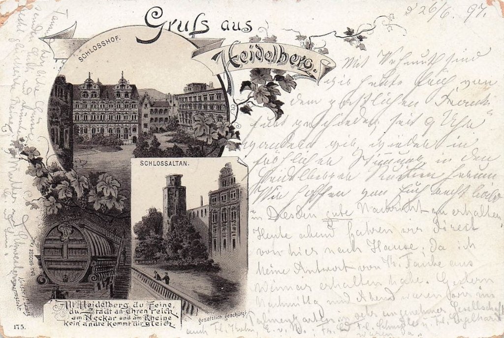 703-181-019 Heidelberg, Verzenden, Voor 1920, Duitsland