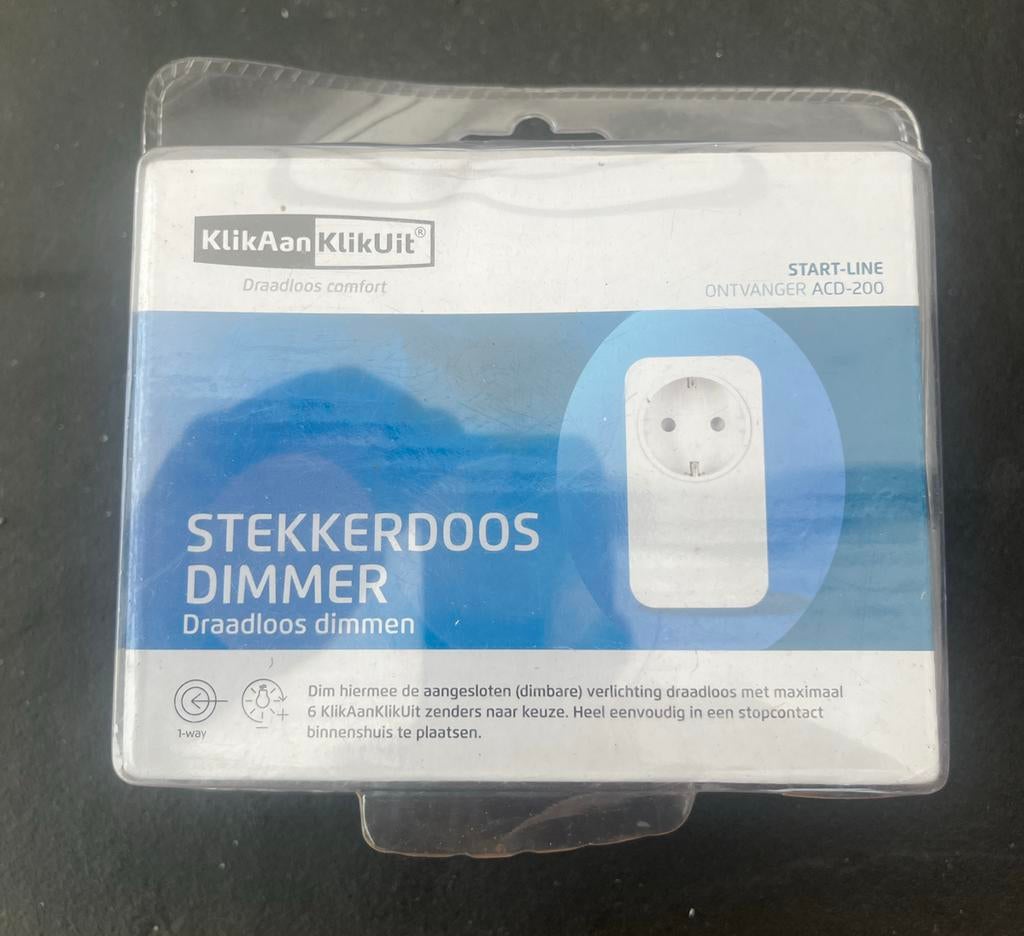 KlikAanKlikUit Stekkerdoos Dimmer Draadloos Comfort, Ophalen of Verzenden, Nieuw