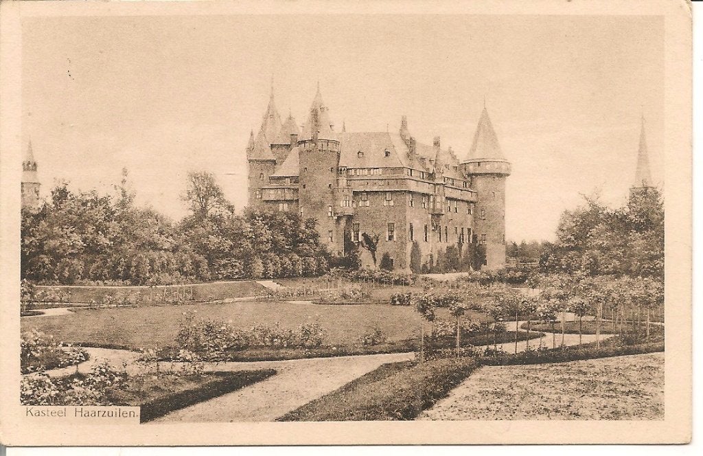 Ansichtkaart Kasteel Haarzuilens (Utrecht) -  1921, Verzamelen, Ophalen of Verzenden, 1920 tot 1940, Ongelopen, Utrecht