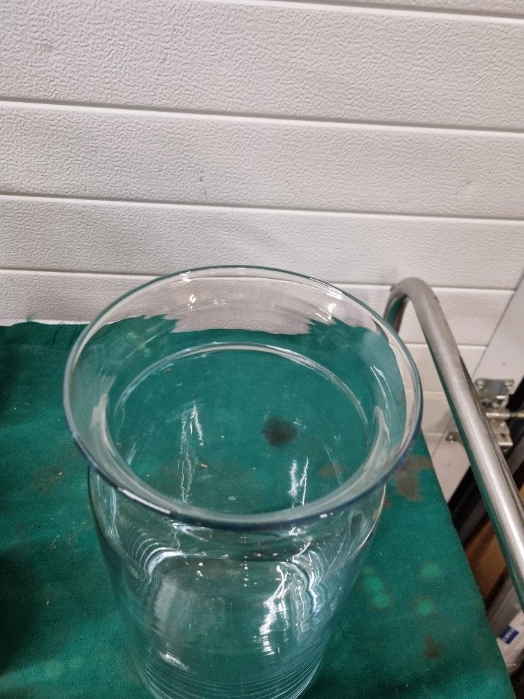 vaas groot melkbus vorm glas, Ophalen of Verzenden